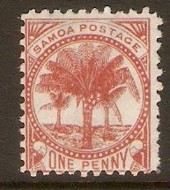 Samoa 1899 1d Deep red-brown. SG89.